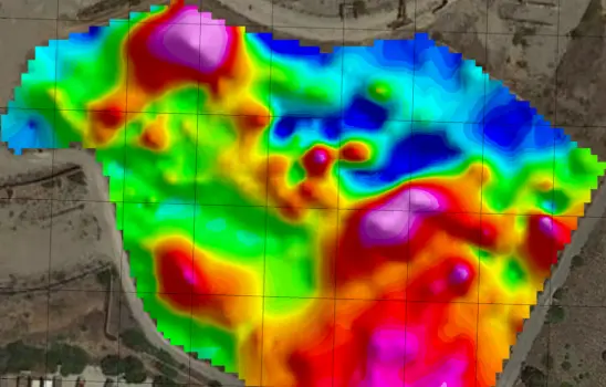 The magnetic field of the region