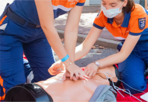 Group first aid training